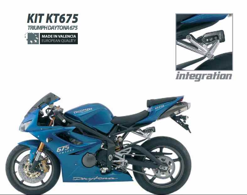KIT DE CARTOUCHE COMPLET TRIUMPH DAYTONA 675 - 675cc 2009 - 2012